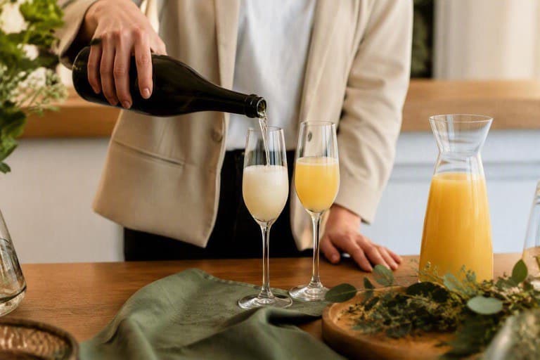 Service de bulles et mimosas