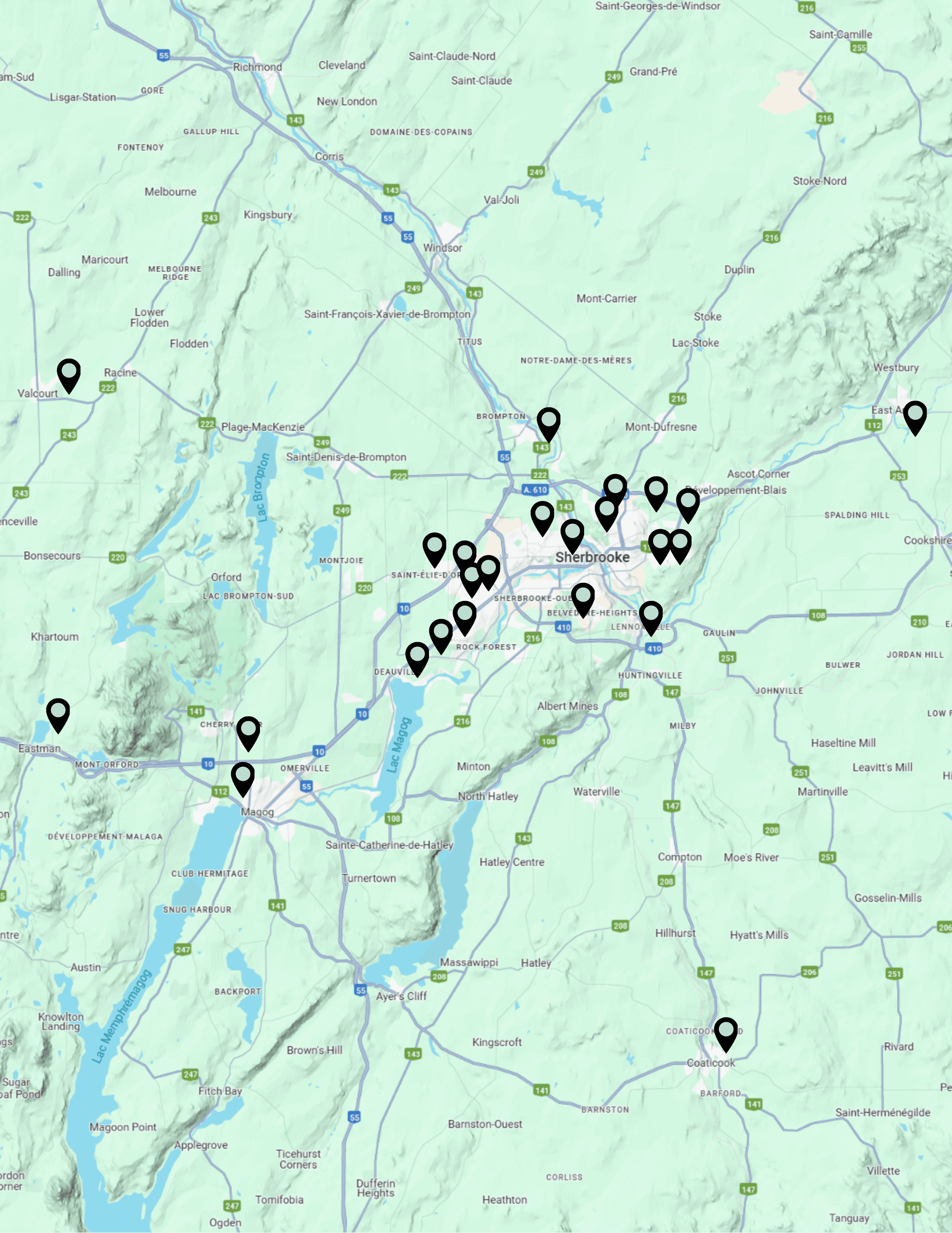 Plusieurs développements à Sherbrooke et les environs