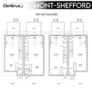 Ceci est le plan du rez-de-chaussée, modèle Mont-Shefford